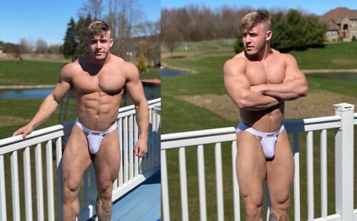 Sexy country guy showing off