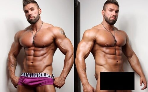 Sexy muscle hunk nude