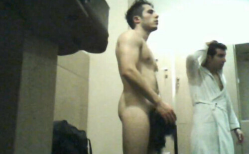 Sexy Italian guy caught naked in changing room