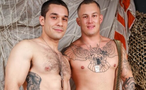 Bareback Military Men Andrew Miller And Brock Kniles