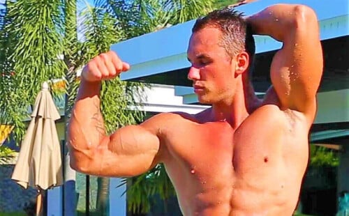 Who Is This Naked Muscle Stud Posing?