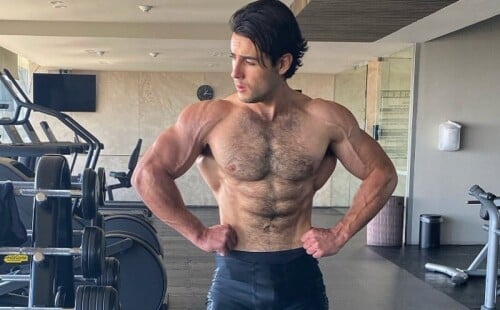 Drooling Over Hairy Muscle Hunk Luis