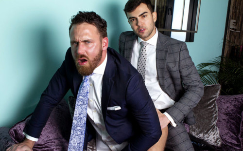 Horny neighbors Alexander Muller and Logan Moore fuck