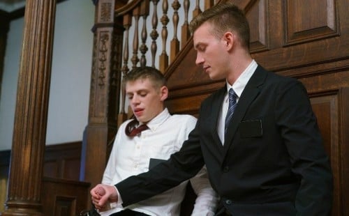 Missionary boy fucked by top twink