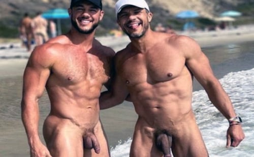Beach naturist bodies