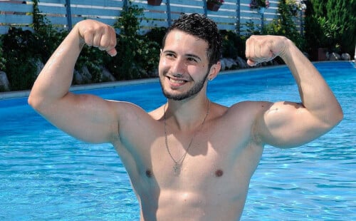 Hot Muscle Cock On Cam With Adonis Steel!