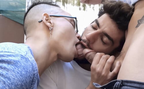 Paco and Agustin double bareback Luis