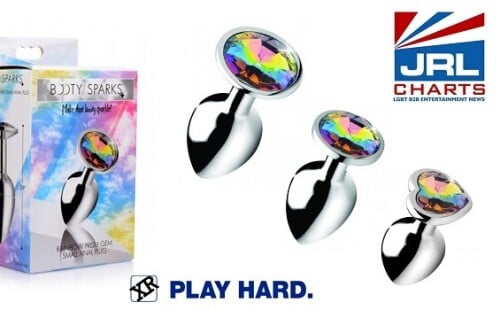 Anal Toy Lovers - Feast your Eyes on Booty Sparks Rainbow Prism Gems Plugs