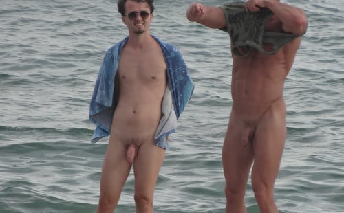 Nudist guys caught by spycams over Barcelona beach