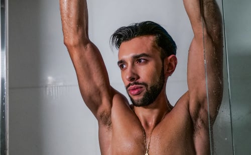 Nicholas nude in the shower
