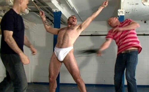 Fraser Jacs flogged and forced to eat his own cum