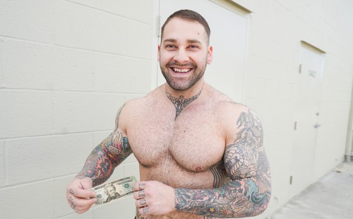 Big boy Steven takes a cock to earn some cash