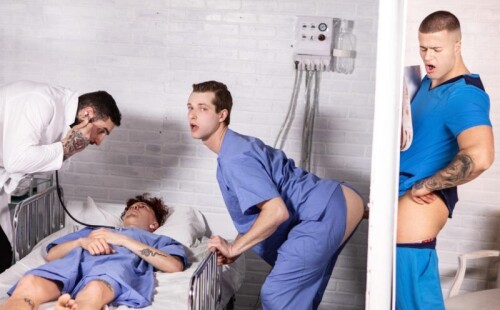 Clark Delgaty drills Benjamin Blue’s hole in “Emergency Dick, Part 1”