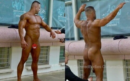 Backstage nudity in bodybuilding