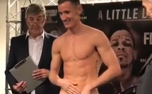 Nude weigh in of a boxer