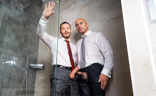 Latin Hunks Have Sizzling Wet Suit Sex