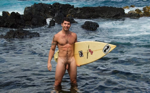 Cute Hairy Surfer Alec Sure Is A Grower