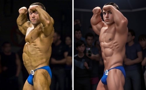 Russian steroid monster beautified
