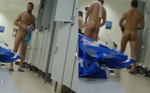 Spy on studs in gym locker room