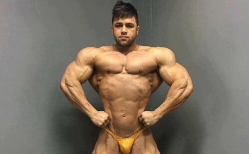 Bodybuilder with a boyish face