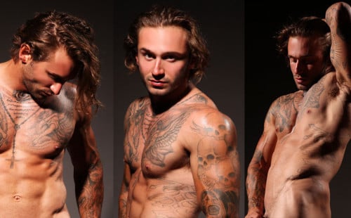 Tattooed Tristan In A Photoshoot and Jack Off Session