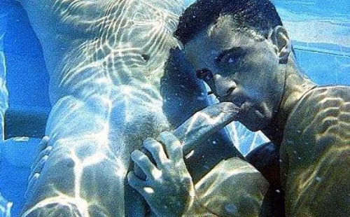 Underwater gay sex