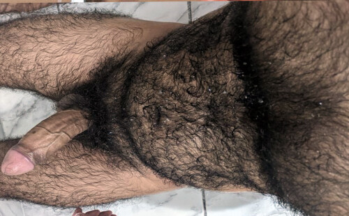 Super bear wet in the shower