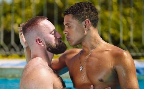 Bruno TheBeardX takes Caio Veyron's huge Latin cock