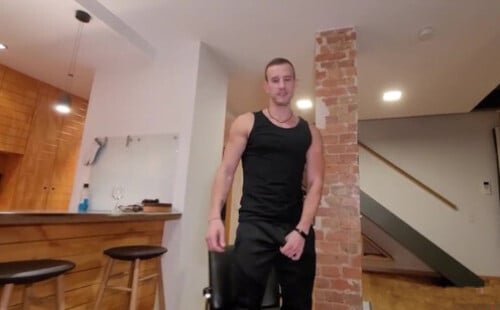 Superhot ripped newcomer Ridick gets his ass fucked with a large dick.