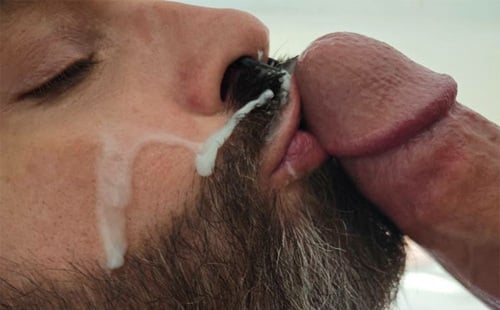 Cum in beard