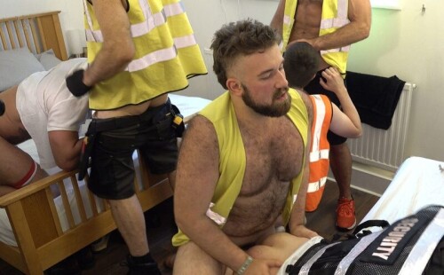 1 huge police gang bang – 13 men 2 cop holes at Raw Road Nation