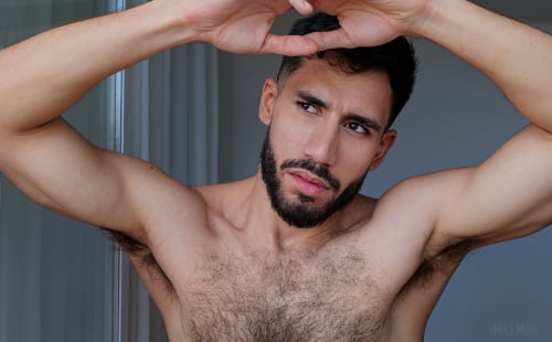 Hairy Stud Shows Off His Ripe Musky Pits