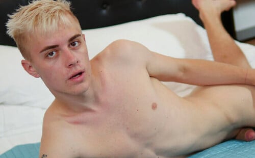 Jamie Kelvin strips and strokes in a solo session for BoyFun