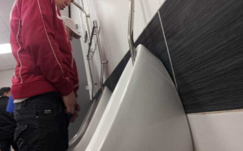 Spy on guys caught peeing at urinals by spy cameras