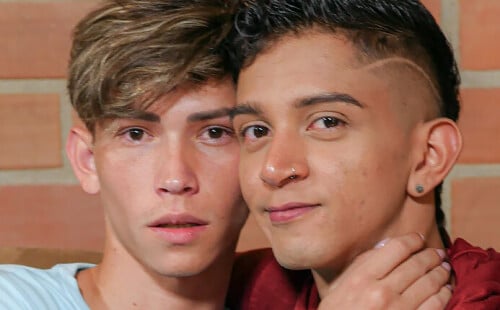 Latino twinks Nicolas Greey & Billy Garcia fuck raw