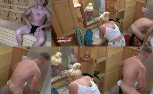 Miguel showing off his erection in Austrian Tv reality show