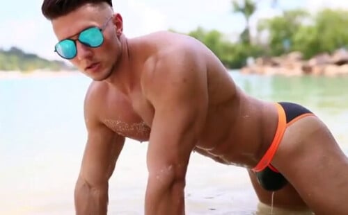 Vlad Parker and his wet bulge