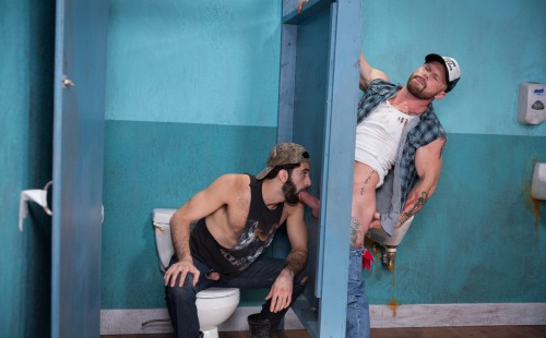 Tegan Zayne sucks off Sergeant Miles at Raging Stallion