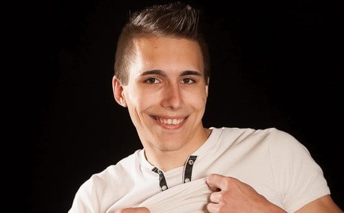 Igor gets naked as exposes his naked swimmer body