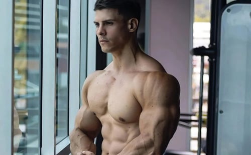 Huge Muscle Hunk Max Flexes For Us