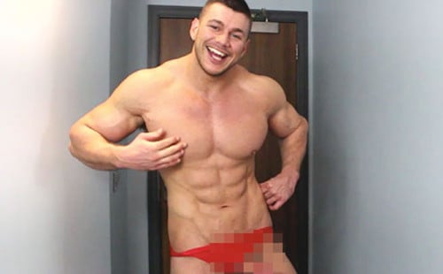 Muscled Hunk Joshua Strokes Out A Load