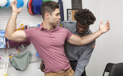 Officer Devin Trez detains Lucas Leon and fucks him raw