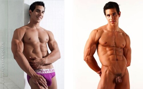 Alan Valdez: in undies and nude