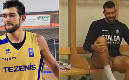 Italian basketball player Giampaolo Ricci accidentally caught naked