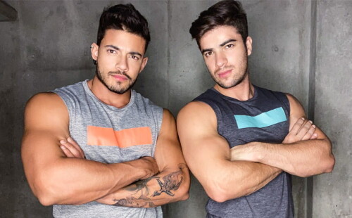 Muscle couple Daniel Montoya and Alejo Ospina fuck