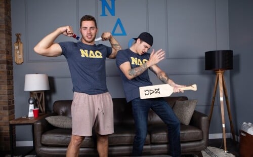 Straight Frat Boys Carter Woods And Jayden Marcos Go From Jacking To Fucking!