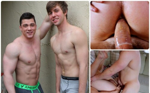 Collin Simpson and Caden Carli fuck each other at GayHoopla