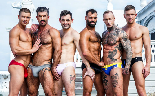 Six horny porn stars in a hot bareback orgy