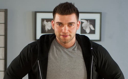 Hairy hunk Adam gets naked and jerks off