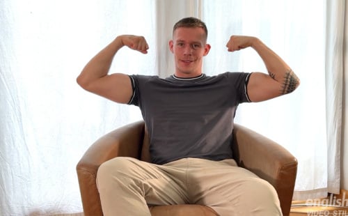 Muscled Rugby Stud's First Video With English Lads